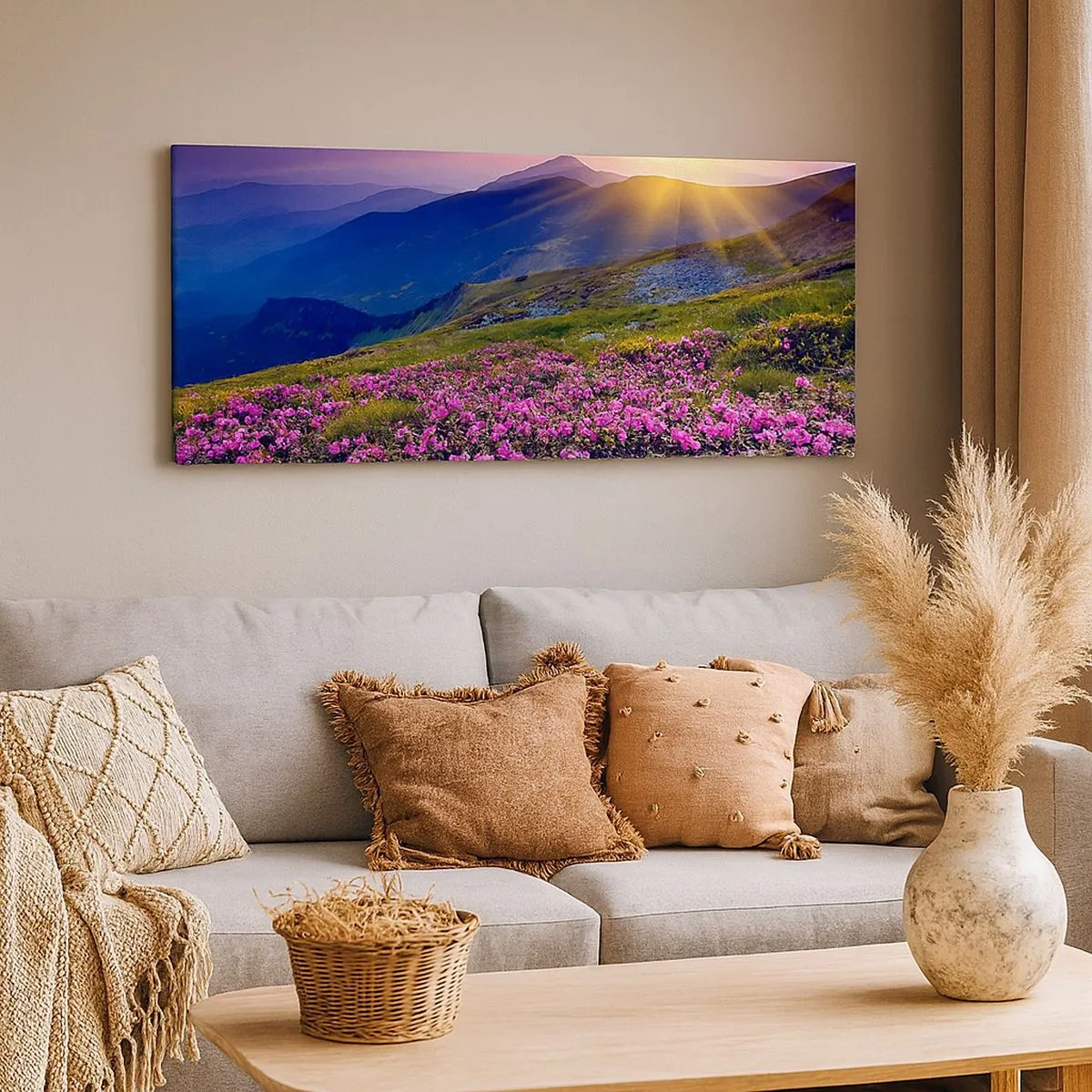 Quadro em tela - …Cheiro de pinheiros e ervas da montanha - 100x40 cm