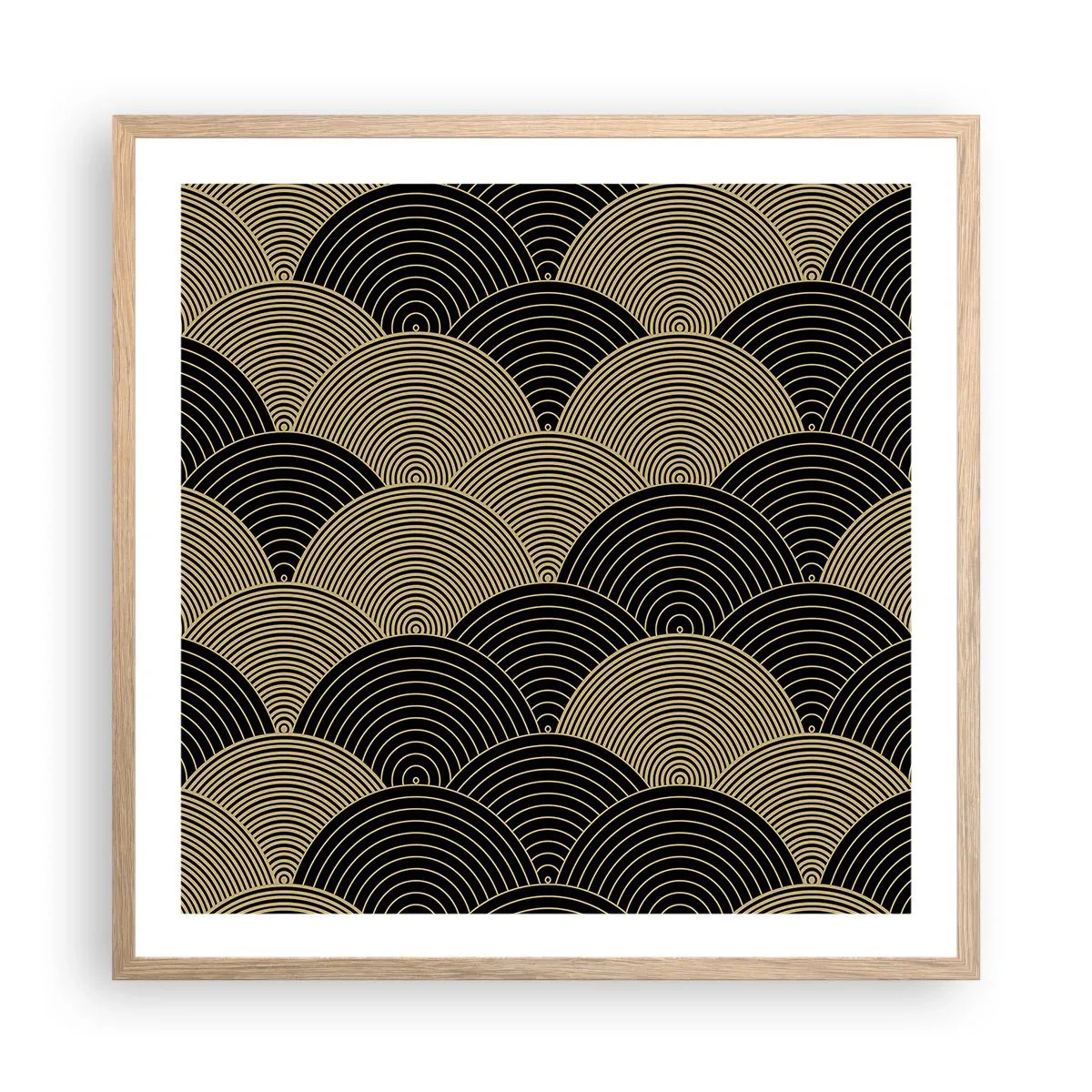 Pôster com moldura de carvalho claro - Unidade na multiplicidade - 60x60 cm