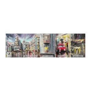 Amostra de papel de parede Premium Canvas - Será uma noite de sucesso - Cidade, Madri, Arquitetura - 100x30 cm