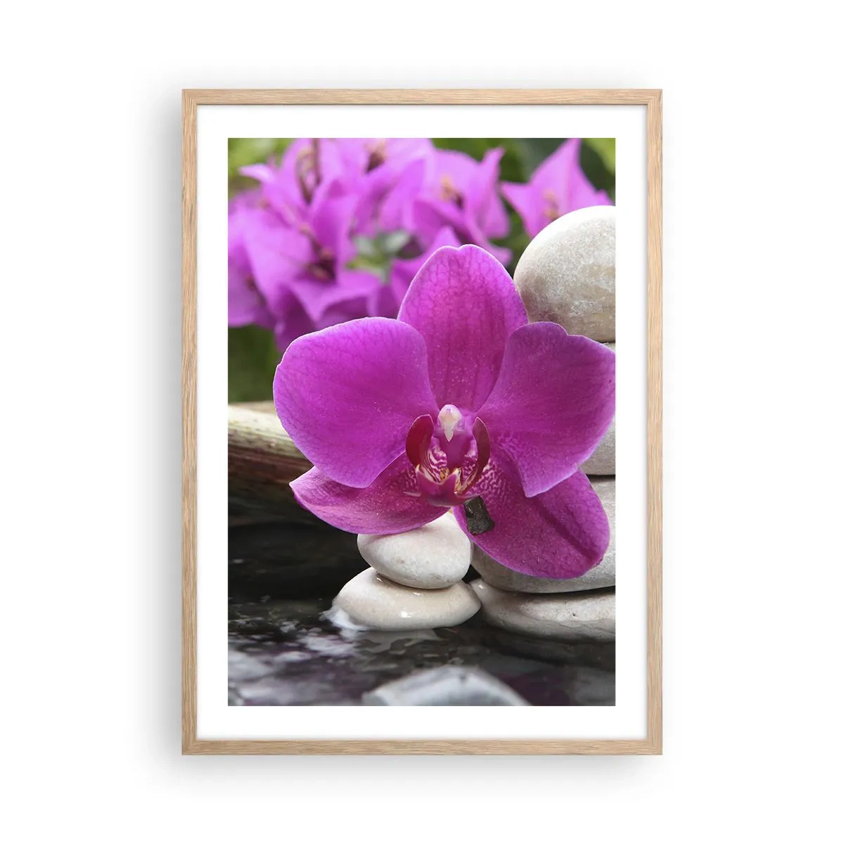 Pôster com moldura de carvalho claro - Descanso imediato - 50x70 cm