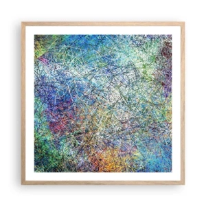 Pôster com moldura de carvalho claro - Não é assim tão simples - 60x60 cm