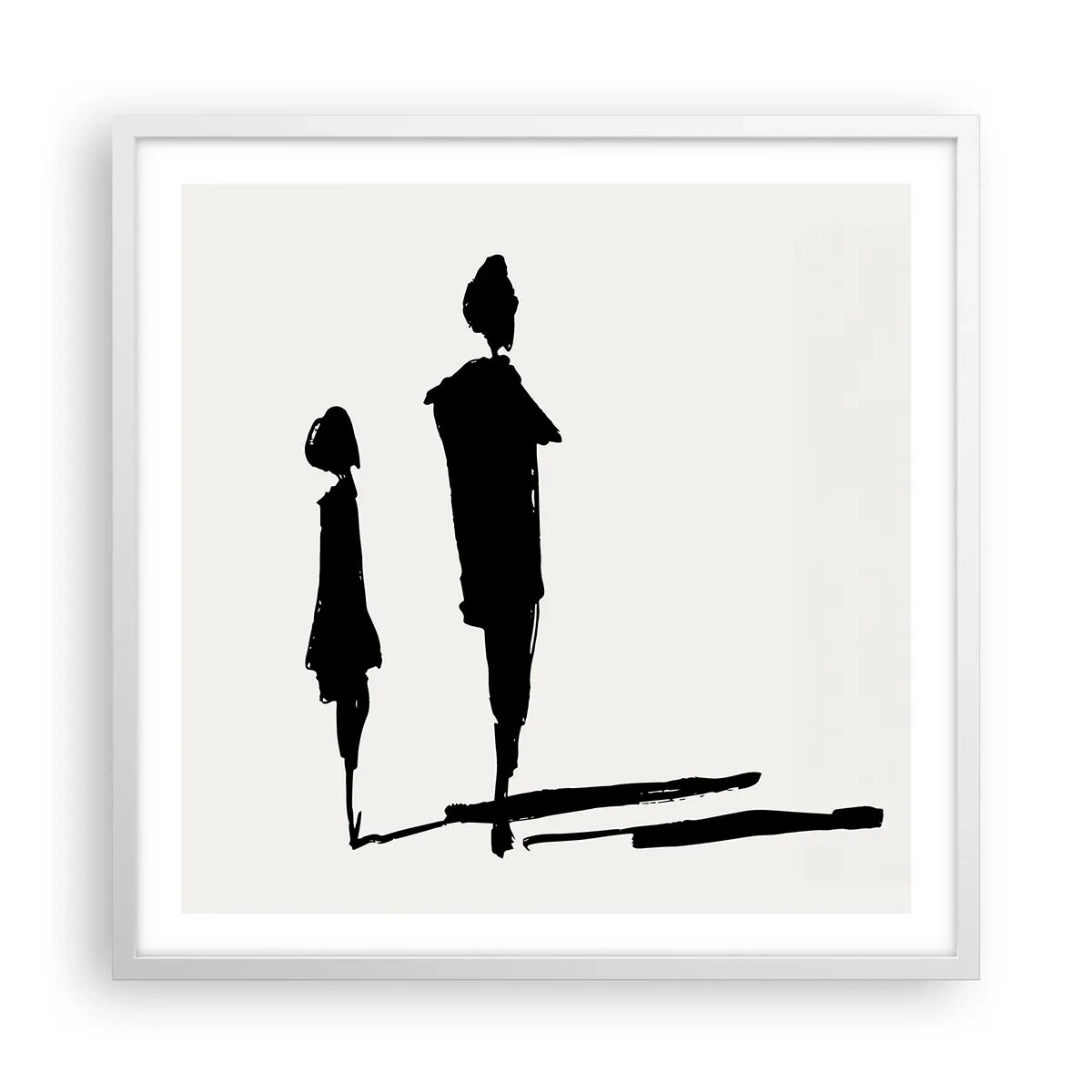 Pôster em moldura branca - Certeza que juntos? - 60x60 cm