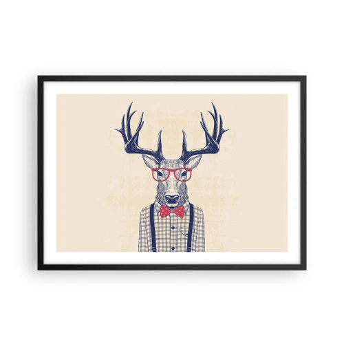 Pôster com moldura preta - Extravagância engraçada - 70x50 cm