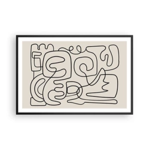 Pôster com moldura preta - Na trilha - 91x61 cm