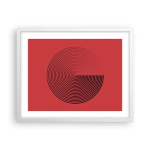Pôster em moldura branca - Movimento circular - 50x40 cm