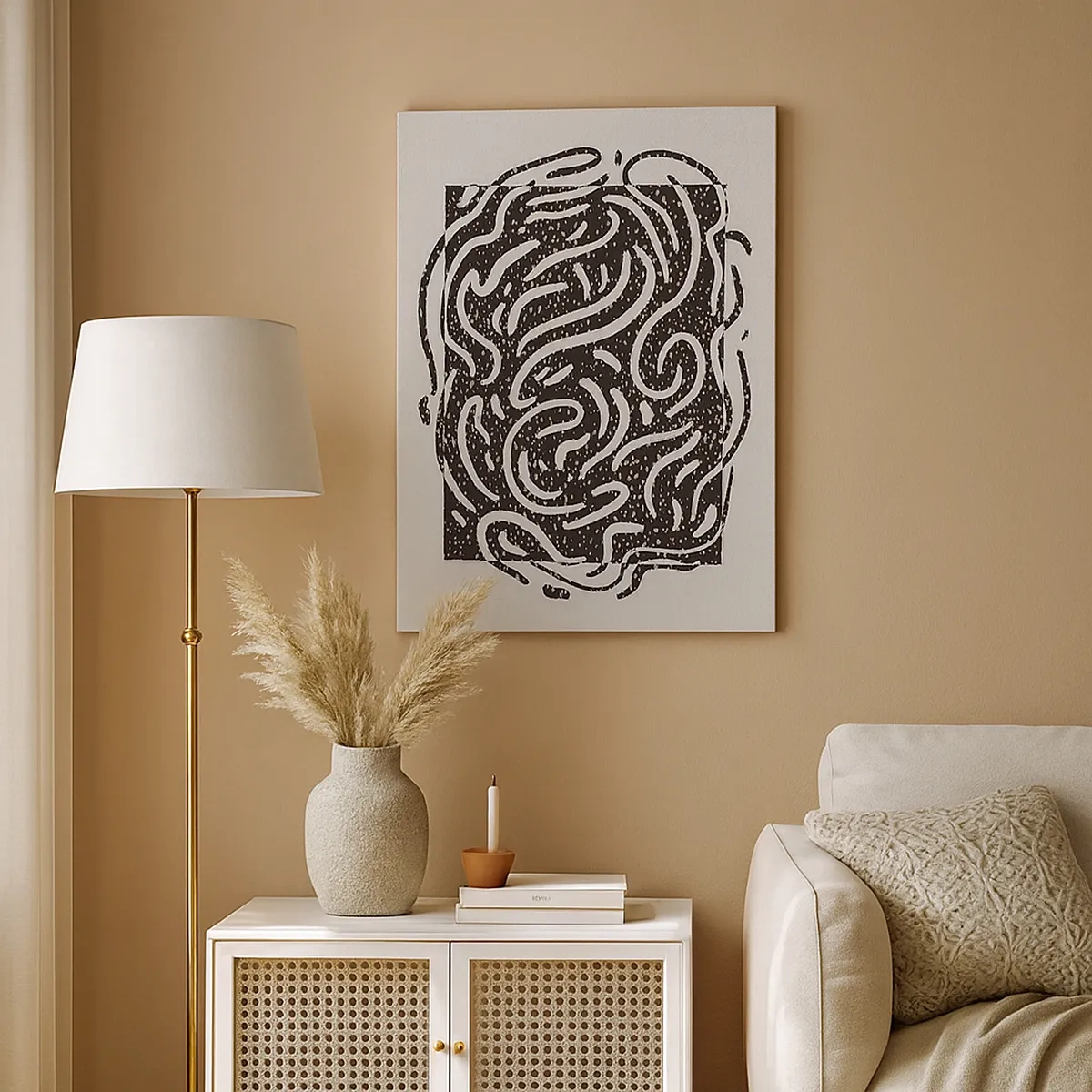 Quadro em tela - Resumo: dança da alegria - 50x70 cm