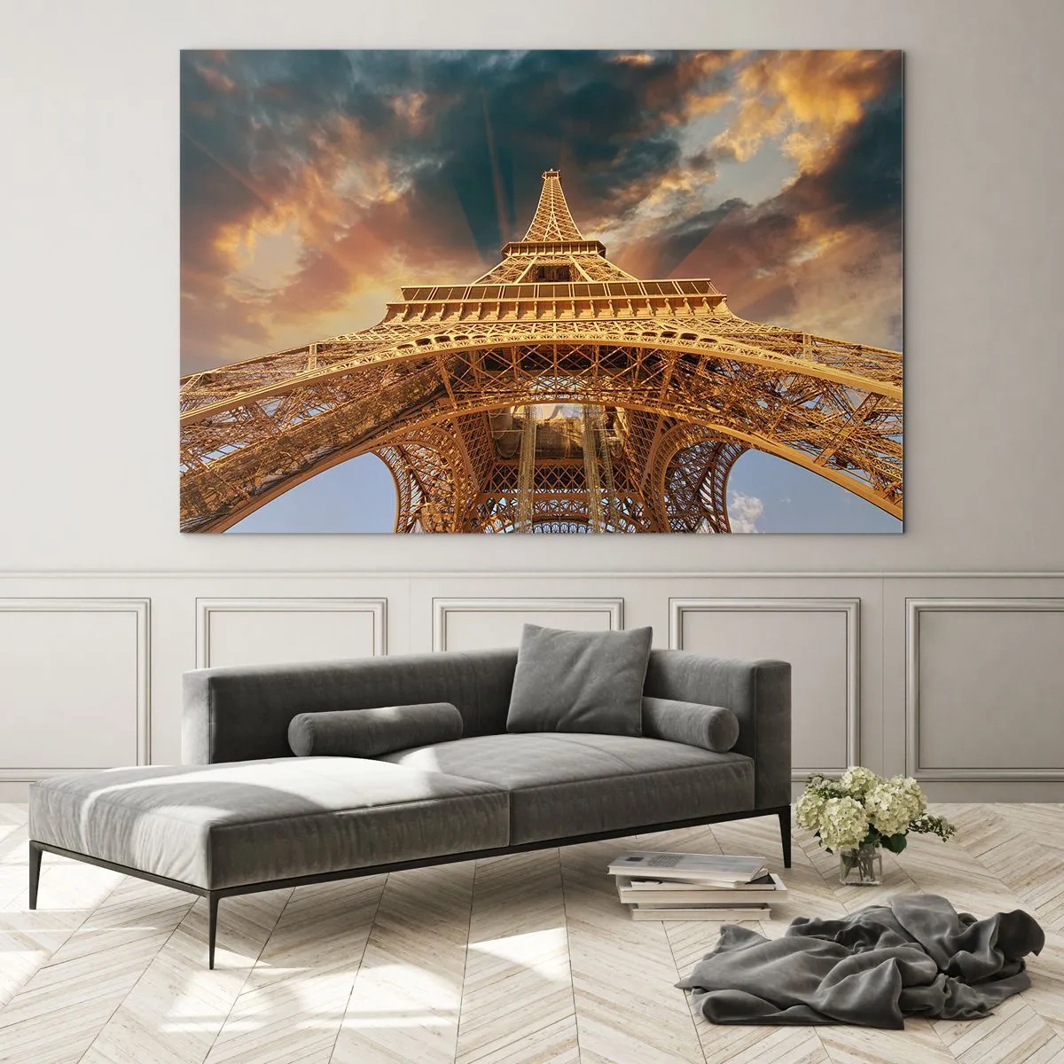 Quadro em vidro - Como a humanidade chegou ao céu - 120x80 cm