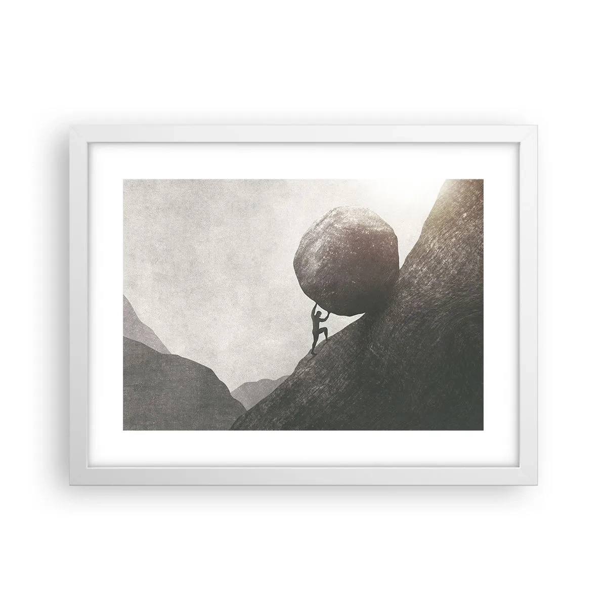 Pôster em moldura branca - Eu creio - 40x30 cm