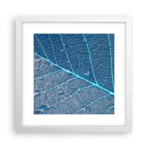 Pôster em moldura branca - A vida em azul - 30x30 cm
