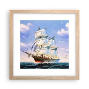 Pôster com moldura de carvalho claro - Orgulhosamente com o vento - 30x30 cm