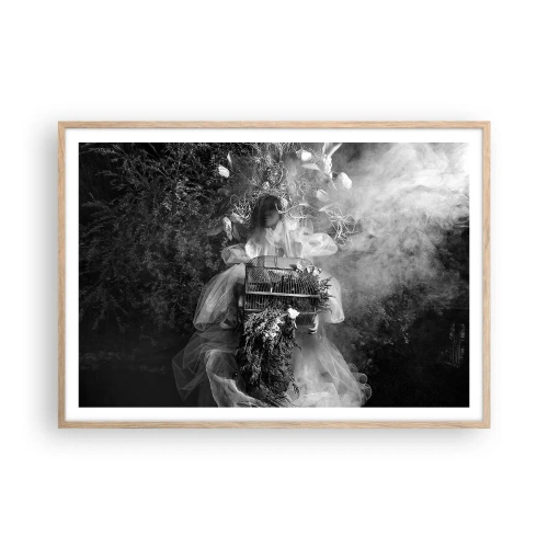 Pôster com moldura de carvalho claro - A própria mãe – natureza - 100x70 cm