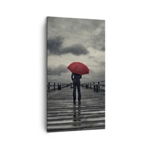 Quadro em tela - Não faz mal que chova - 45x80 cm