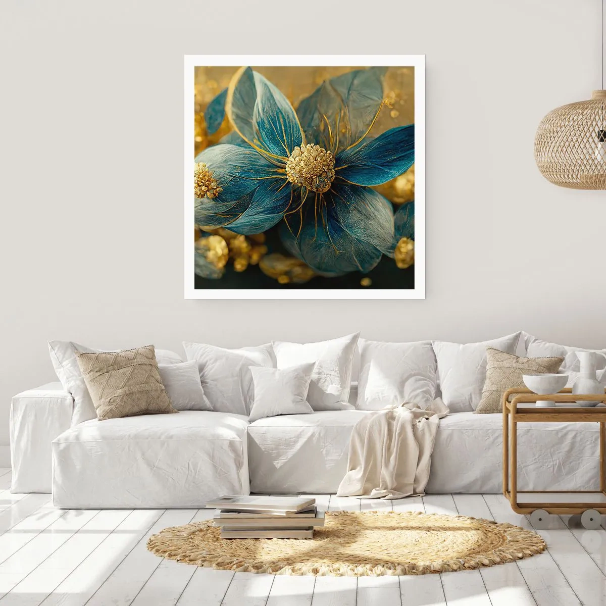 Pôster - Florescer com ouro - 40x40 cm