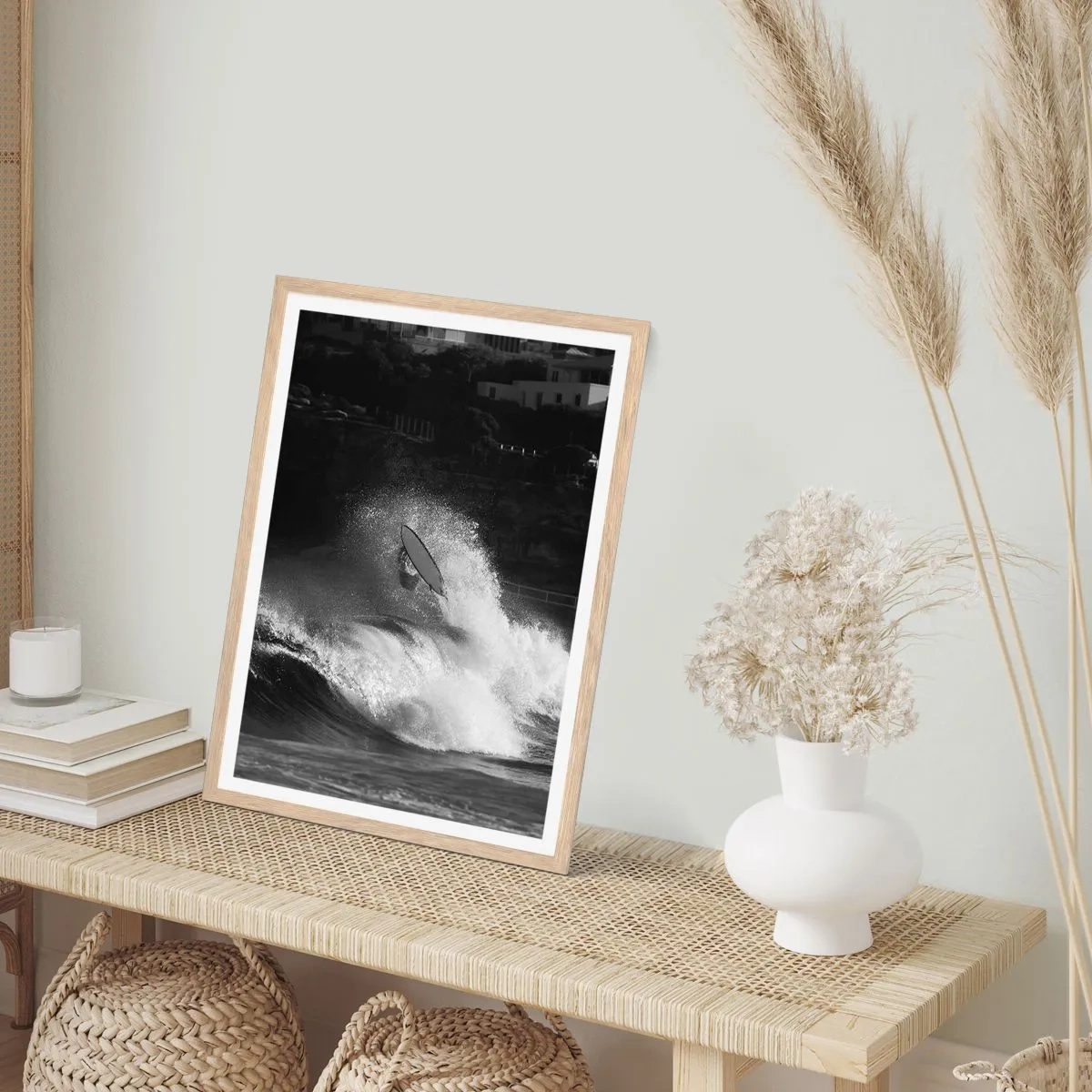 Pôster com moldura de carvalho claro - Desafio aceito! - 50x70 cm