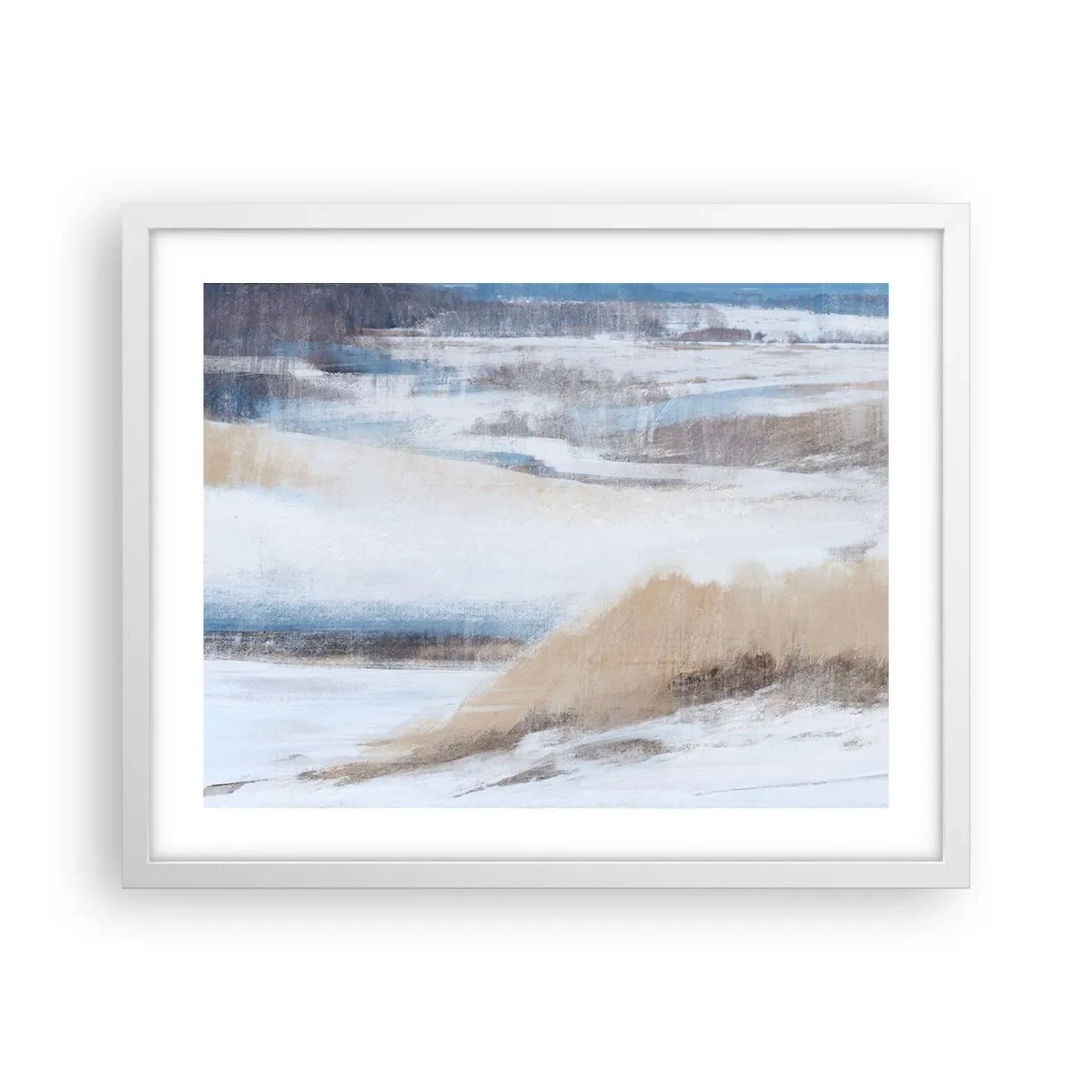 Pôster em moldura branca - Composição de inverno - 50x40 cm