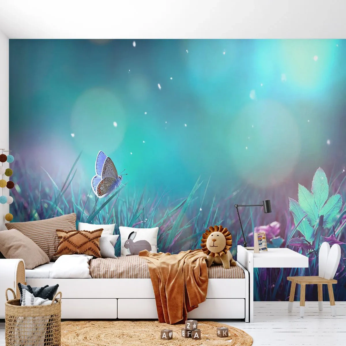 Papel de Parede Standard Eco - A vida secreta do prado - Borboleta, Prado, Pedaço - 500x350 cm