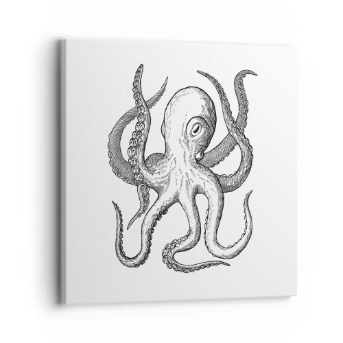 Quadro em tela - Dançando com as ondas - 30x30 cm