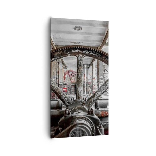 Quadro em tela - A vida secreta da fábrica - 65x120 cm