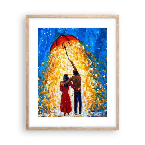 Pôster com moldura de carvalho claro - A magia de uma noite chuvosa? - 40x50 cm