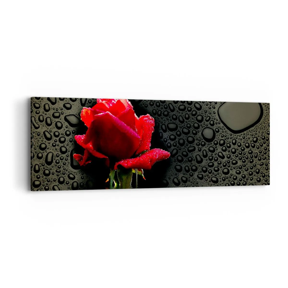 Quadro em tela - Vermelho e preto - 90x30 cm