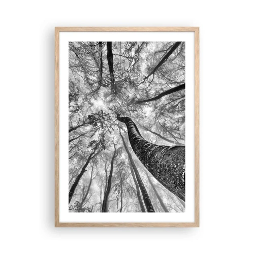 Pôster com moldura de carvalho claro - Corrida até a luz - 50x70 cm