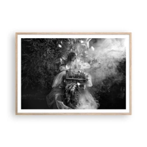 Pôster com moldura de carvalho claro - A própria mãe – natureza - 100x70 cm