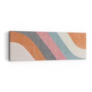 Quadro em tela - Composição diagonal – movimento - 90x30 cm