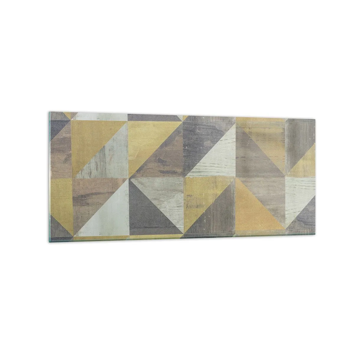 Quadro em vidro - Em ângulo com um triângulo - 120x50 cm