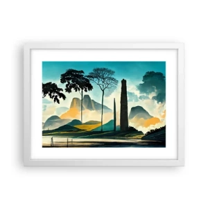 Pôster em moldura branca - Cada vez mais alto - 40x30 cm