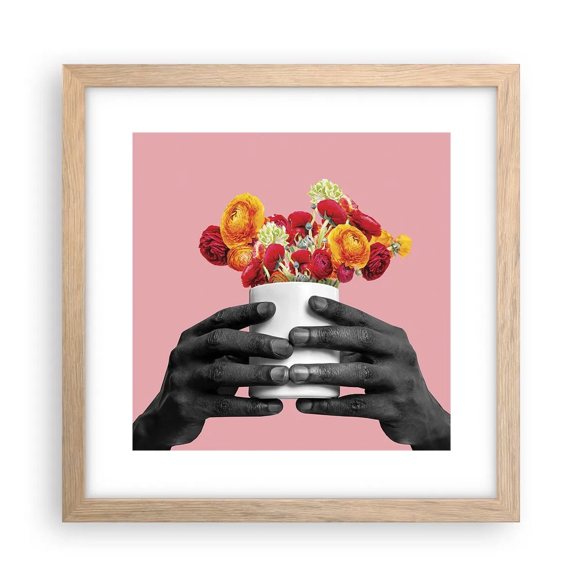 Pôster com moldura de carvalho claro - A apoteose da vida - 30x30 cm