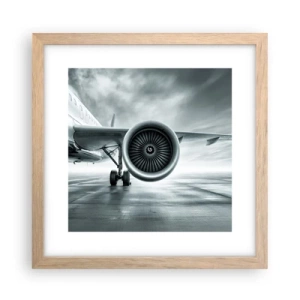 Pôster com moldura de carvalho claro - Há poder! - 30x30 cm