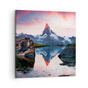 Quadro em tela - O coração das montanhas é quente - 60x60 cm