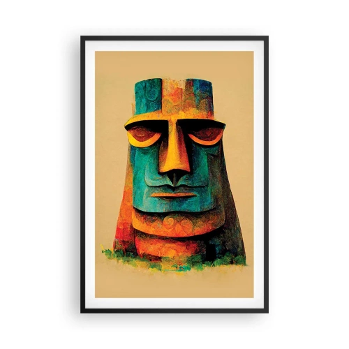 Pôster com moldura preta - Escultórico e simpático - 61x91 cm