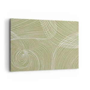 Quadro em tela - Abstração intrincada em branco - 100x70 cm