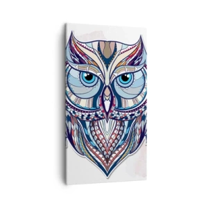 Quadro em tela - Coruja ornamental requintada - 45x80 cm