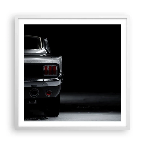 Pôster em moldura branca - O charme do clássico - 60x60 cm