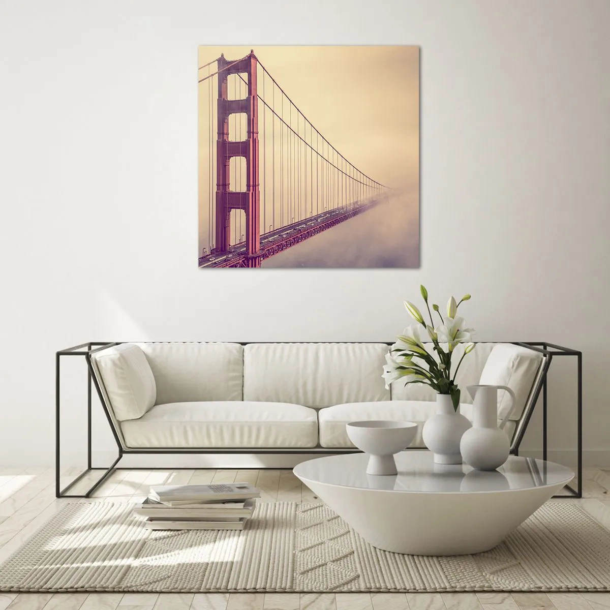 Quadro em vidro - Entre o céu e a terra - 50x50 cm