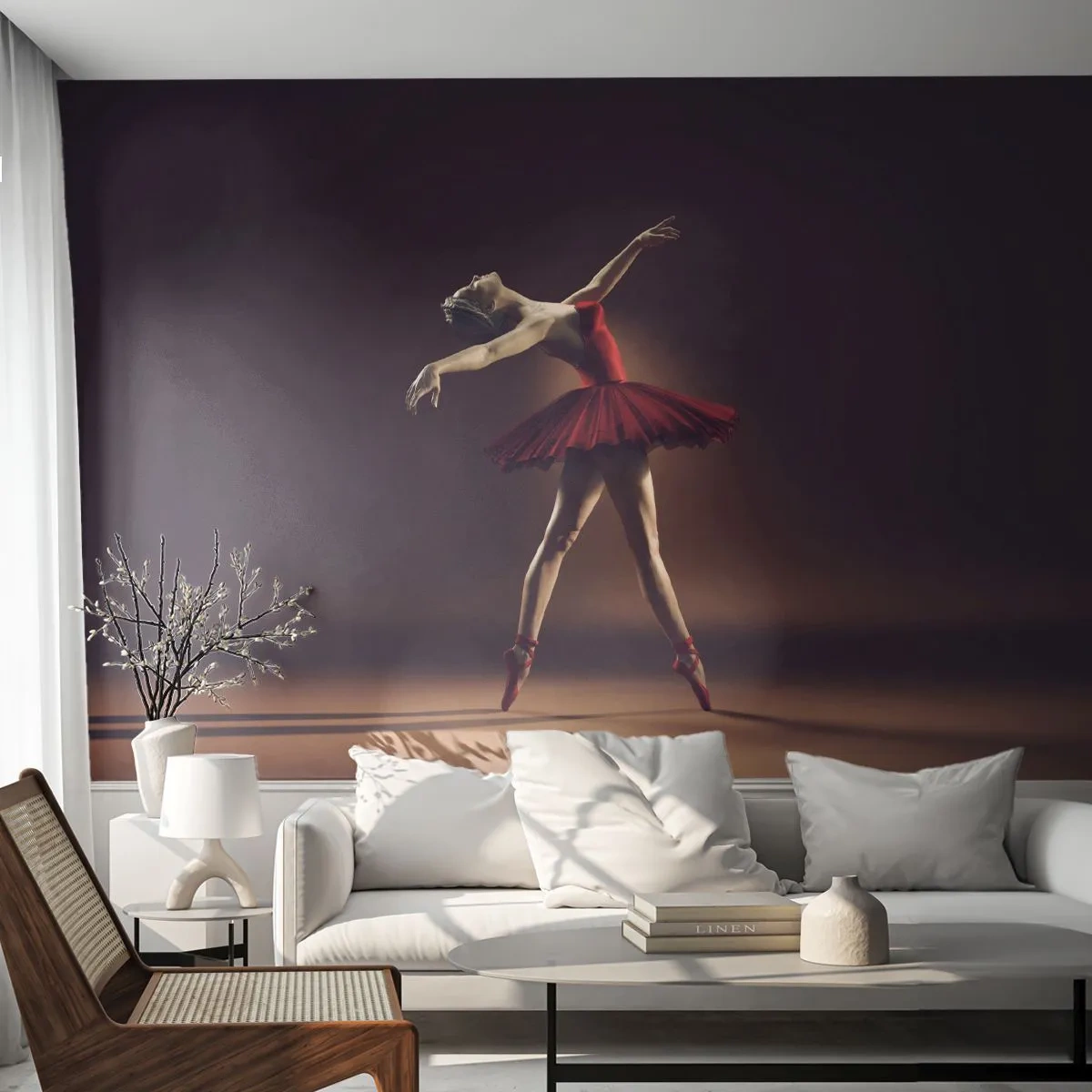 Papel de Parede Premium Canvas - Prima ballerina - Bailarina, Dança, Balé - 200x140 cm