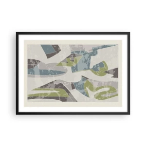 Pôster com moldura preta - Composição atrás do vidro - 70x50 cm