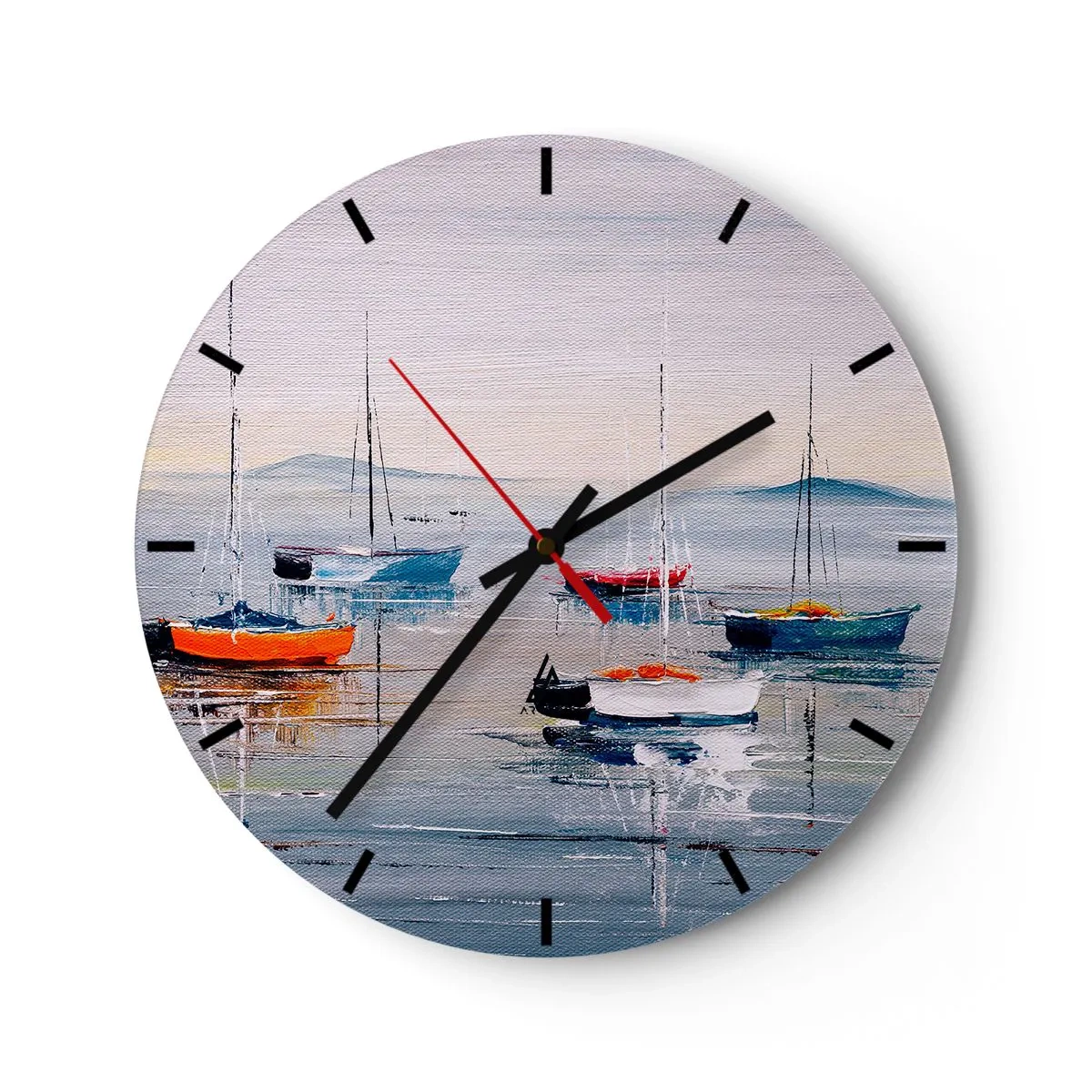 Relógio de parede - Relógio em vidro - Um merecido descanso - 40x40 cm