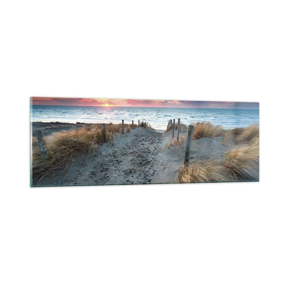 Quadro em vidro - Derramou um arco-íris de esplendor radiante.... - 90x30 cm