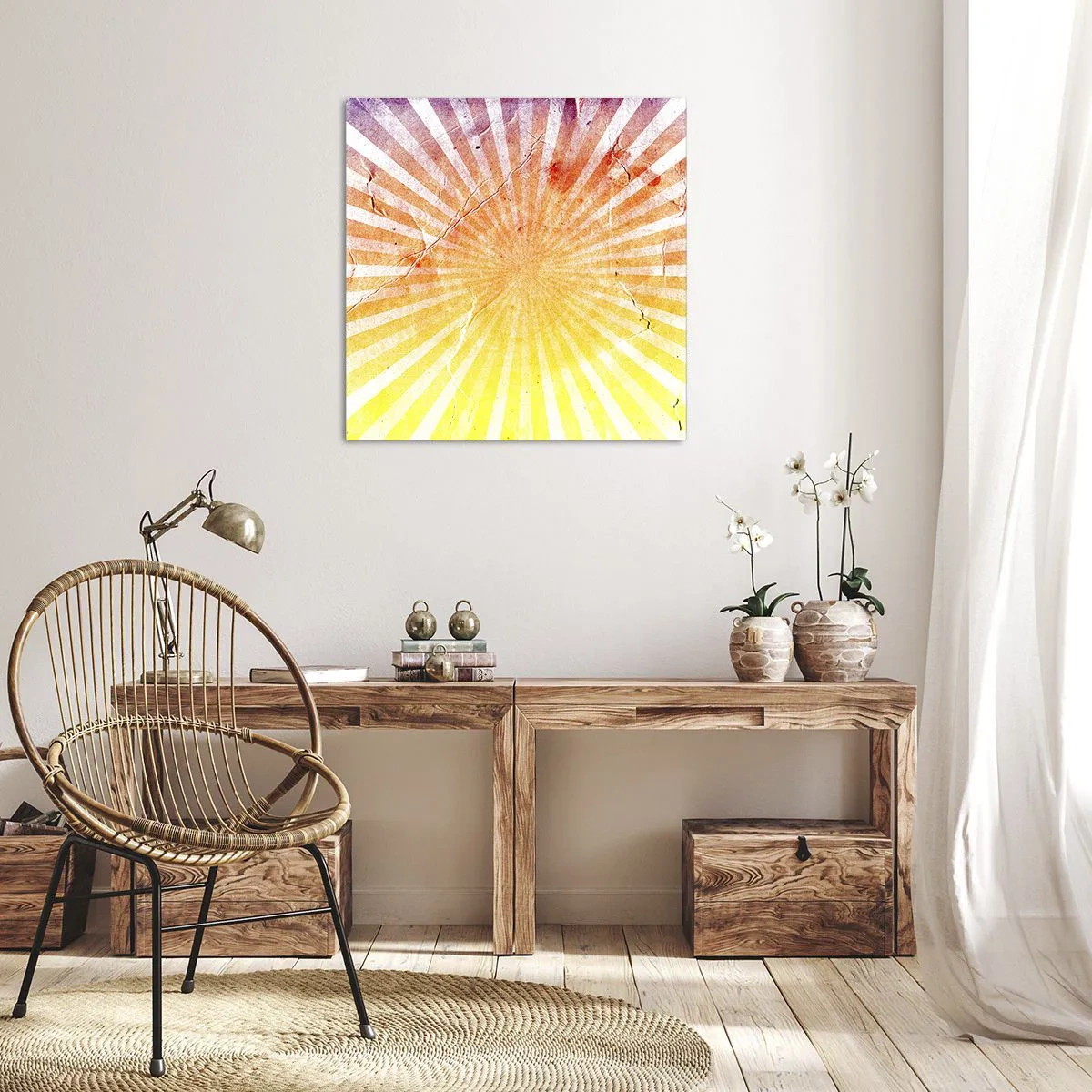 Quadro em tela - Nasceres e entardeceres - 40x40 cm