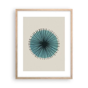 Pôster com moldura de carvalho claro - Radiante sobre o azul - 40x50 cm