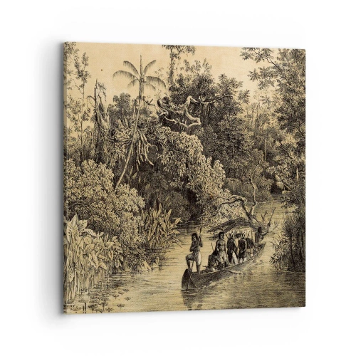 Quadro em tela - Viagem à fonte - 70x70 cm