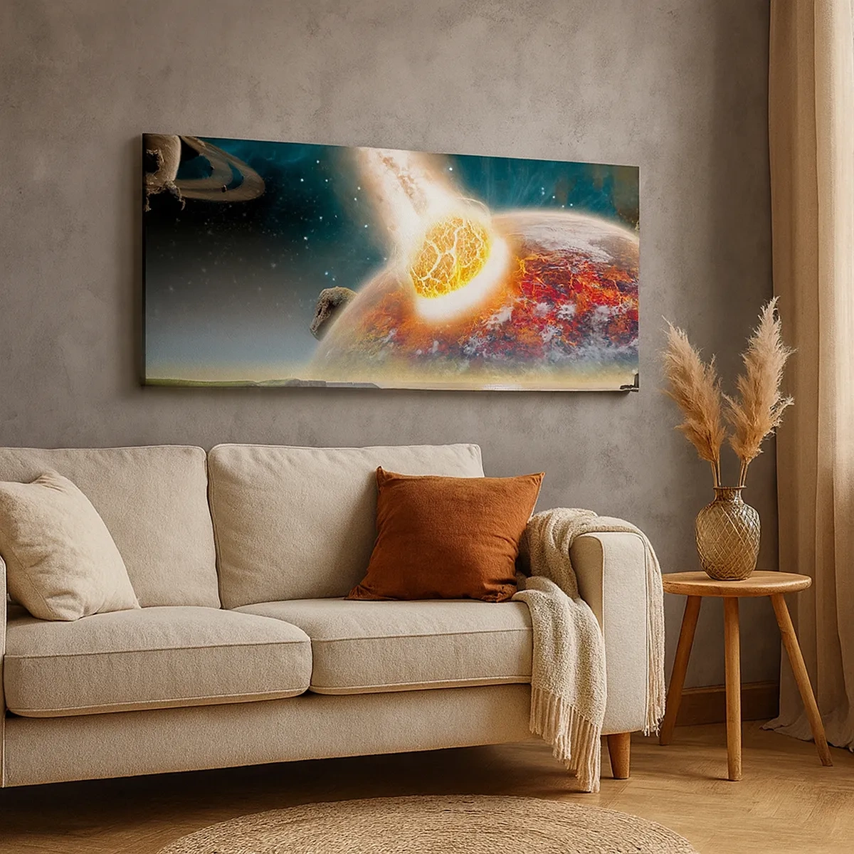 Quadro em tela - Drama espacial - 30x30 cm