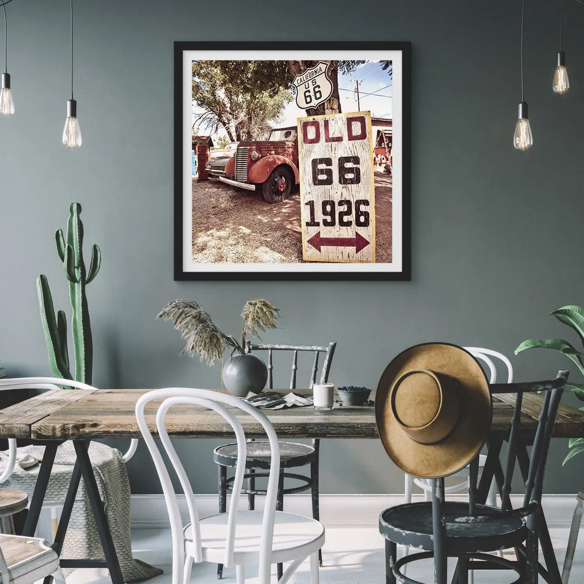 Pôster com moldura preta - A lenda de uma província americana - 40x40 cm