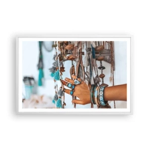 Pôster em moldura branca - Tesouros locais - 91x61 cm