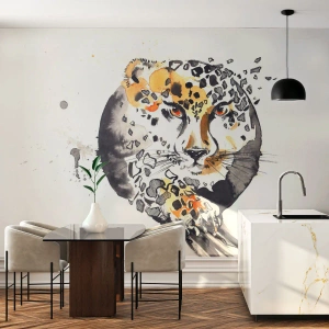 Papel de Parede Autocolante Deluxe Sticker - Beleza predatória - Animais, Pantera, Natureza - 100x70 cm