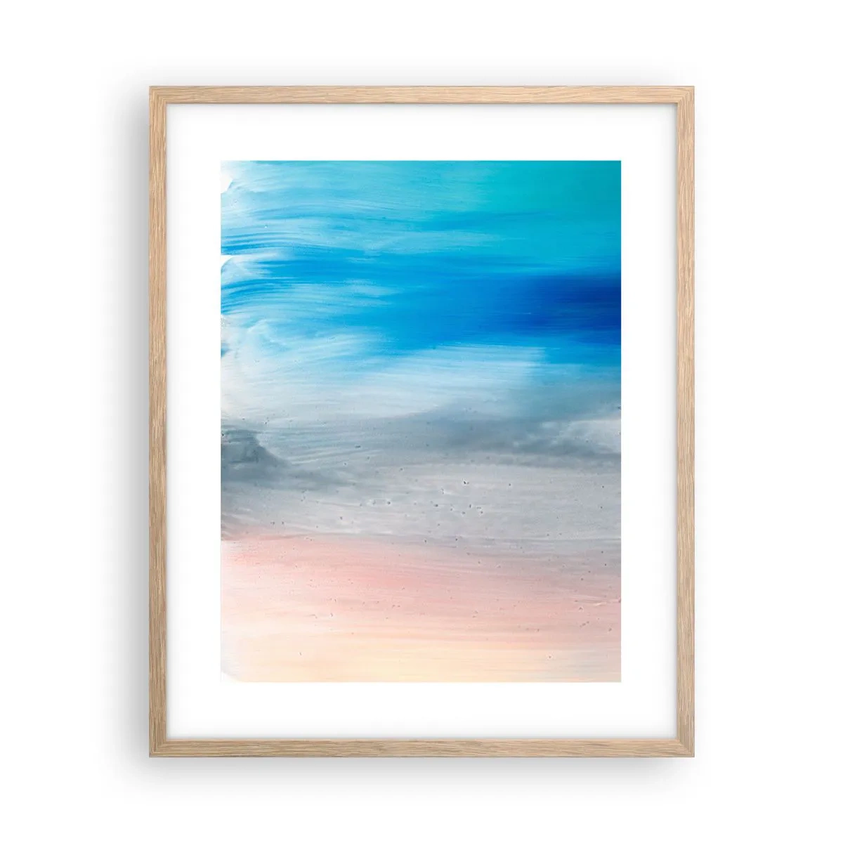 Pôster com moldura de carvalho claro - Elementos: ar - 40x50 cm