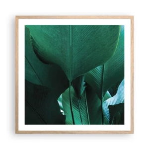 Pôster com moldura de carvalho claro - De frente para a luz - 60x60 cm